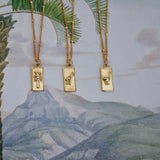 Giraffe square necklace