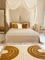 Large rug rainbow mustard