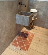 Bath mat / rug diamonds terra