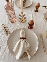 Glazen eierdopje mosterd