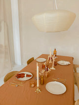 Tealight holder ribbed glass terra ♻︎