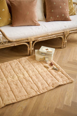 Quilted playmat cotton clay