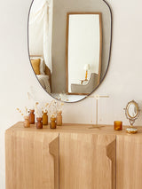 Medium vase frosted glass mustard ♻︎