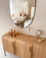 Medium vase frosted glass blush ♻︎