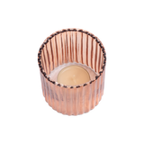 Tealight holder ribbed glass terra ♻︎