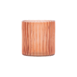 Tealight holder ribbed glass terra ♻︎