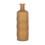 Decoratieve fles frosted mosterd ♻︎