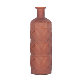 Decoratieve fles mat terra ♻︎