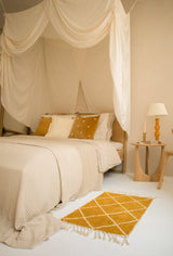 Bath mat diamonds mustard