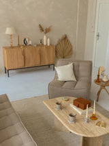 Glass candle holder small mustard ♻︎