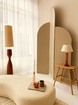 Tealight holder ribbed glass terra ♻︎