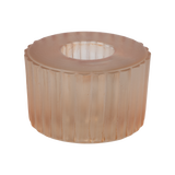 Frosted ribbed candle holder small blush ♻︎