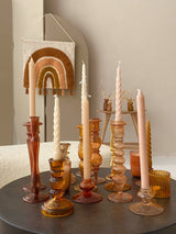 Glass candle holder small terra ♻︎