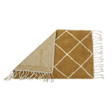 Bath mat diamonds mustard