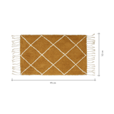 Bath mat diamonds mustard