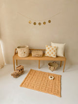 Quilted playmat cotton clay