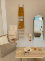 Bath mat diamonds mustard