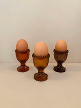 Glazen eierdopje mosterd