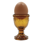 Glazen eierdopje mosterd