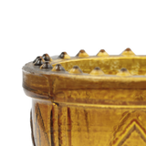 Glazen eierdopje mosterd