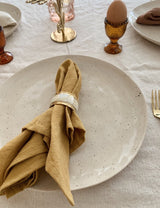 Glazen eierdopje mosterd