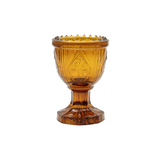 Glazen eierdopje mosterd