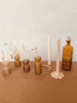 Small vase frosted glass mustard ♻︎