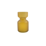 Small vase frosted glass mustard ♻︎