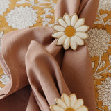 Madelief emaille servetringen (set/4)