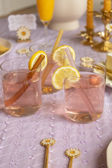 Frosted glass straws blush (set/2) ♻︎