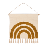 Tufted wall decoration rainbow mustard