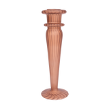 Frosted classic glass candle holder terra ♻︎