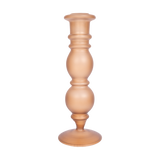 Frosted classic glass candle holder coral ♻︎