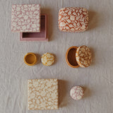 Floral print box square lilac