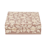 Floral print box square lilac