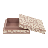 Floral print box square lilac