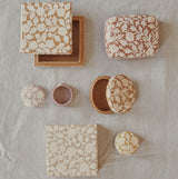 Floral print box square mud