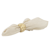 Bloemenprint servetringen beige (set/4)