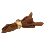 Bloemenprint servetringen mud (set/4)