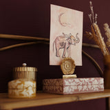 Floral print box square lilac