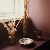 Decoratieve bloemenfles bruin ♻︎