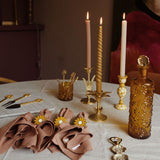 Madelief emaille servetringen mosterd (set/4)