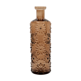 Decoratieve bloemenfles bruin ♻︎