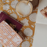 Passport cover blockprint blush