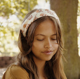 Bandana blockprint blush flower