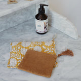 Pouch blockprint mustard