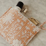 Pouch blockprint blush