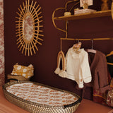 Bandana blockprint blush flower