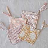 Coin wallet blockprint blush