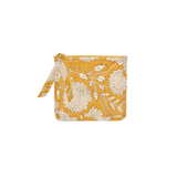 Coin wallet blockprint mustard